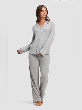 Cozy Earth Bamboo Stretch-Knit Long Sleeve Pajama Top & Pant